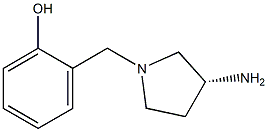2-{[(3R)-3-aminopyrrolidin-1-yl]methyl}phenol 结构式