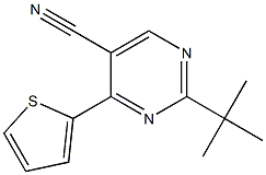 2-tert-butyl-4-thiophen-2-ylpyrimidine-5-carbonitrile 结构式