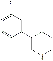 3-(5-chloro-2-methylphenyl)piperidine 结构式