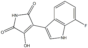 3-(7-fluoro-1H-indol-3-yl)-4-hydroxy-1H-pyrrole-2,5-dione 结构式