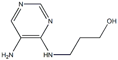 3-[(5-aminopyrimidin-4-yl)amino]propan-1-ol 结构式