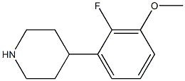 4-(2-fluoro-3-methoxyphenyl)piperidine 结构式