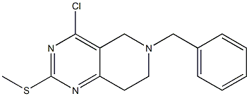 6-benzyl-4-chloro-2-(methylsulfanyl)-5,6,7,8-tetrahydropyrido[4,3-d]pyrimidine 结构式