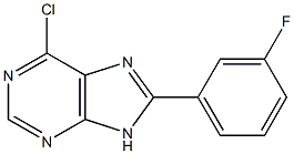 6-chloro-8-(3-fluorophenyl)-9H-purine 结构式