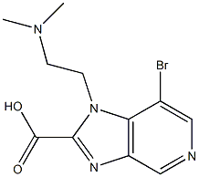 7-bromo-1-[2-(dimethylamino)ethyl]-1H-imidazo[4,5-c]pyridine-2-carboxylic acid 结构式