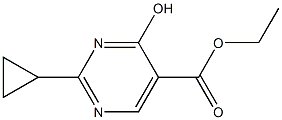 ethyl 2-cyclopropyl-4-hydroxypyrimidine-5-carboxylate 结构式