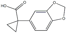 1-BENZO(1,3)DIOXOL-5-YL-CYCLOPROPANECARBOXYLIC ACID 结构式