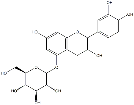 (+)-儿茶素-5-O-葡萄糖苷 结构式