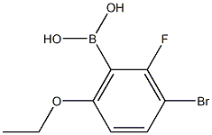3-溴-6-乙氧基-2-氟苯硼酸 结构式