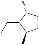 1,trans-3-dimethyl-cis-2-ethylcyclopentane 结构式