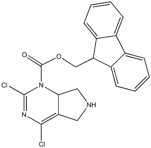N-FMOC-2,4-DICHLORO-5,7-DIHYDRO-PYRROLO[3,4-D]PYRIMIDINE 结构式