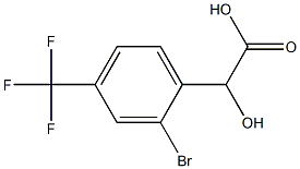 2-BROMO-4-(TRIFLUOROMETHYL)MANDELIC ACID 结构式