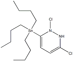 2,6-Dichloro-3-(tributylstannyl)pyridazine 结构式