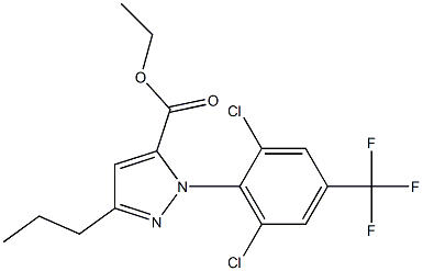 1-[2,6-DICHLORO-4-(TRIFLUOROMETHYL)PHENYL]-3-PROPYL-1H-PYRAZOLE-5-CARBOXYLICACIDETHYLESTER 结构式