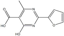 2-(2-FURYL)-4-HYDROXY-6-METHYLPYRIMIDINE-5-CARBOXYLIC ACID 结构式