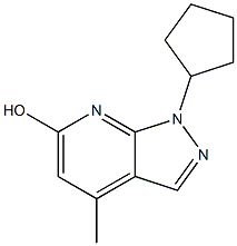 1-CYCLOPENTYL-4-METHYL-1H-PYRAZOLO[3,4-B]PYRIDIN-6-OL 结构式