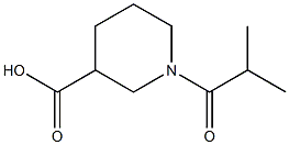 1-ISOBUTYRYLPIPERIDINE-3-CARBOXYLIC ACID 结构式