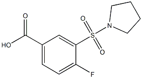 4-FLUORO-3-(PYRROLIDIN-1-YLSULFONYL)BENZOIC ACID 结构式