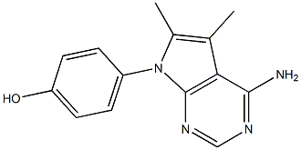 4-(4-AMINO-5,6-DIMETHYL-7H-PYRROLO[2,3-D]PYRIMIDIN-7-YL)PHENOL 结构式