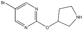 5-BROMO-2-(PYRROLIDIN-3-YLOXY)PYRIMIDINE, 95+% 结构式