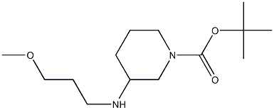 3-(3-METHOXYPROPYLAMINO)PIPERIDINE-1-CARBOXYLIC ACID TERT-BUTYL ESTER, 95+% 结构式