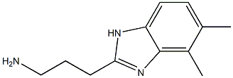 3-(4,5-DIMETHYL-1H-BENZIMIDAZOL-2-YL)PROPAN-1-AMINE 结构式