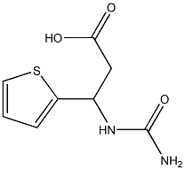 3-[(AMINOCARBONYL)AMINO]-3-THIEN-2-YLPROPANOIC ACID 结构式