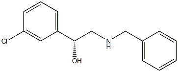 (R )-2-Benzylamino-1-(3-chloro-phenyl)-ethanol 结构式