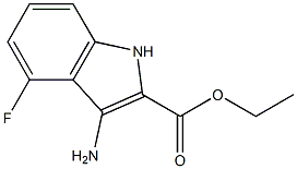 Ethyl 3-amino-4-fluoro-1H-indole-2-carboxylate 结构式