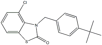 3-(4-TERT-BUTYLBENZYL)-4-CHLOROBENZO[D]THIAZOL-2(3H)-ONE 结构式