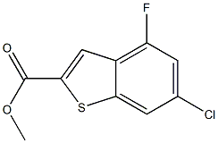 6-CHLORO-4-FLUORO-BENZO[B]THIOPHENE-2-CARBOXYLIC ACID METHYL ESTER 结构式