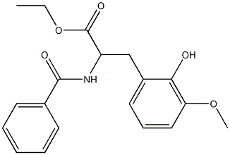 ETHYL 2-BENZAMIDO-3-(2-HYDROXY-3-METHOXYPHENYL)PROPANOATE 结构式