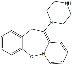 11-(PIPERAZINE-N-YL) DIBENZO(B,F)OXAZEPINE 结构式