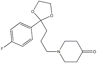 1-[4-(4-FLUOROPHENYL)-4,4-(ETHYLENEDIOXY)BUTYL]-4-PIPERIDINONE 结构式