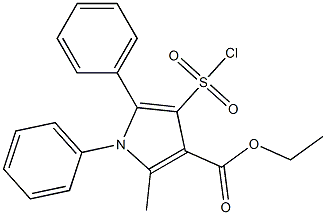 ETHYL 3-CHLOROSULFONYL-1,2-DIPHENYL-5-METHYLPYRROLE-4-CARBOXYLATE 结构式