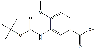 3-(N-(TERT-BUTOXYCARBONYL)AMINO)-4-METHOXYBENZOIC ACID 结构式