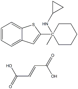 1-BENZO(B)THIEN-2-YL-N-CYCLOPROPYL METHYLCYCLOHEXANAMINE FUMARATE 结构式