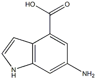 6-AMINOINDOLE-4-CARBOXYLIC ACID 结构式