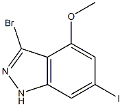 3-BROMO-6-IODO-4-METHOXYINDAZOLE 结构式