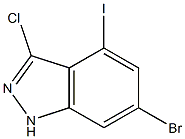 6-BROMO-4-IODO-3-CHLOROINDAZOLE 结构式