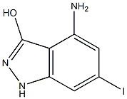 4-AMINO-3-HYDROXY-6-IODOINDAZOLE 结构式