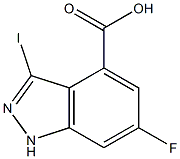 6-FLUORO-3-IODOINDAZOLE-4-CARBOXYLIC ACID 结构式