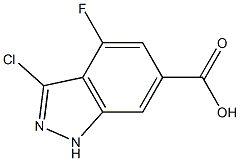 4-FLUORO-3-CHLOROINDAZOLE-6-CARBOXYLIC ACID 结构式