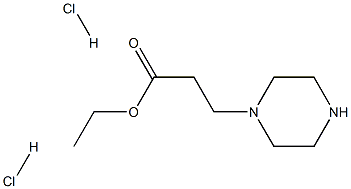 3-(PIPERAZIN-1-YL)PROPIONIC ACID ETHYL ESTER DIHYDROCHLORIDE 结构式