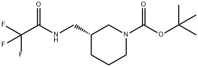 R-3-(trifluoroacetamidomethyl)-N-Boc-piperidine
 结构式