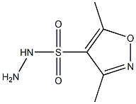 3,5-dimethylisoxazole-4-sulfonohydrazide 结构式