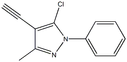 5-CHLORO-4-ETHYNYL-3-METHYL-1-PHENYL-1H-PYRAZOL 结构式