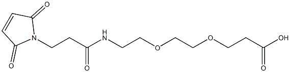 3-(2-(2-(3-Maleinimidopropanamido)ethoxy)ethoxy)propanoic acid 结构式