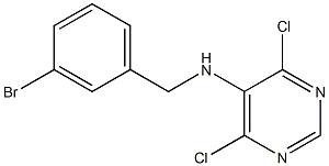 N-(3-BROMOBENZYL)-4,6-DICHLOROPYRIMIDIN-5-AMINE 结构式