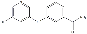 3-(5-溴-3-吡啶氧基)苯甲酰胺 结构式